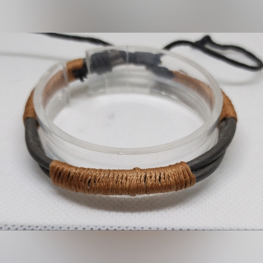 Men's Bracelet Leather‎ Layered Brown New f30
